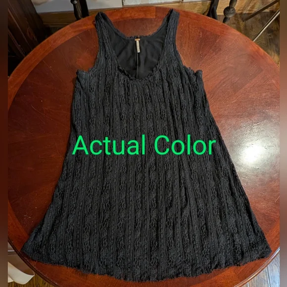 Free People Black Lace Sleeveless Dress Medium - Picture 5 of 15